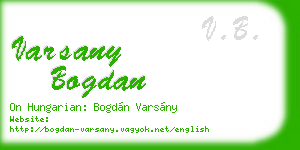 varsany bogdan business card