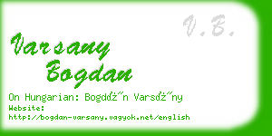 varsany bogdan business card